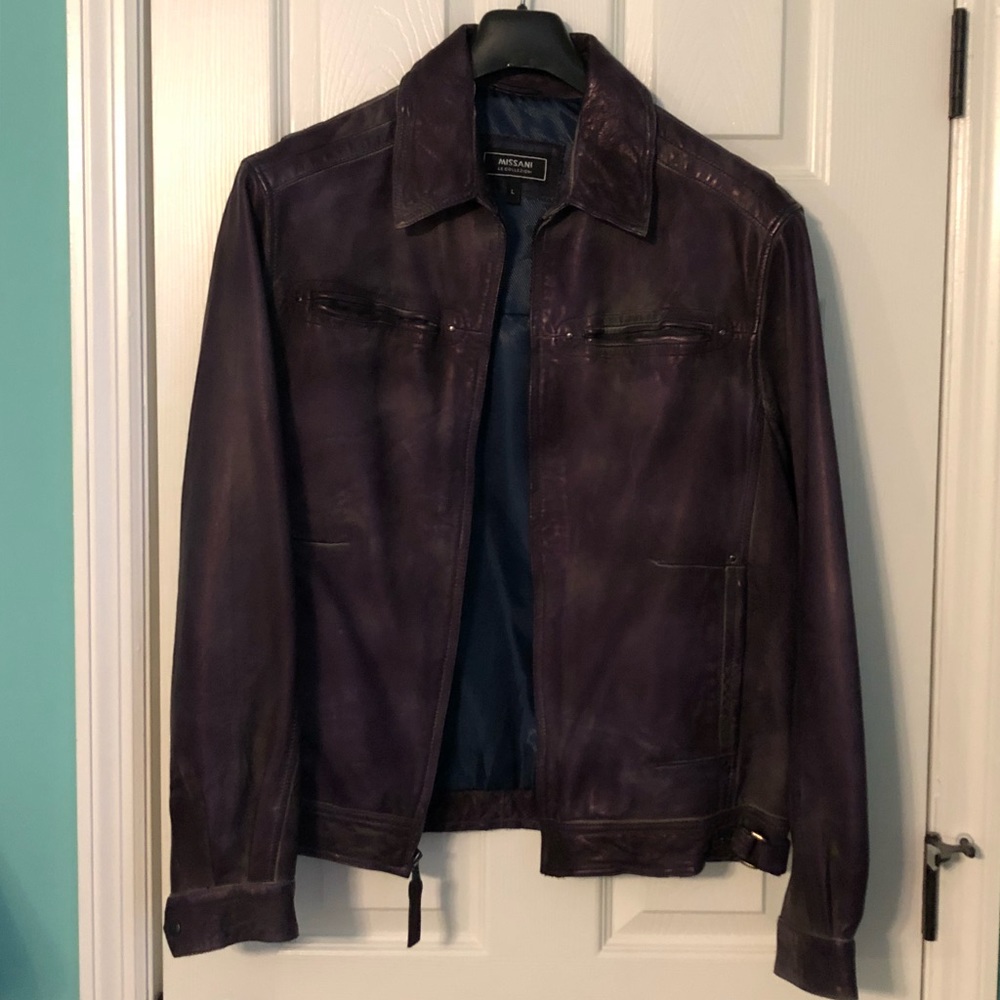 Missani men’s Designer Leather Jacket size Large